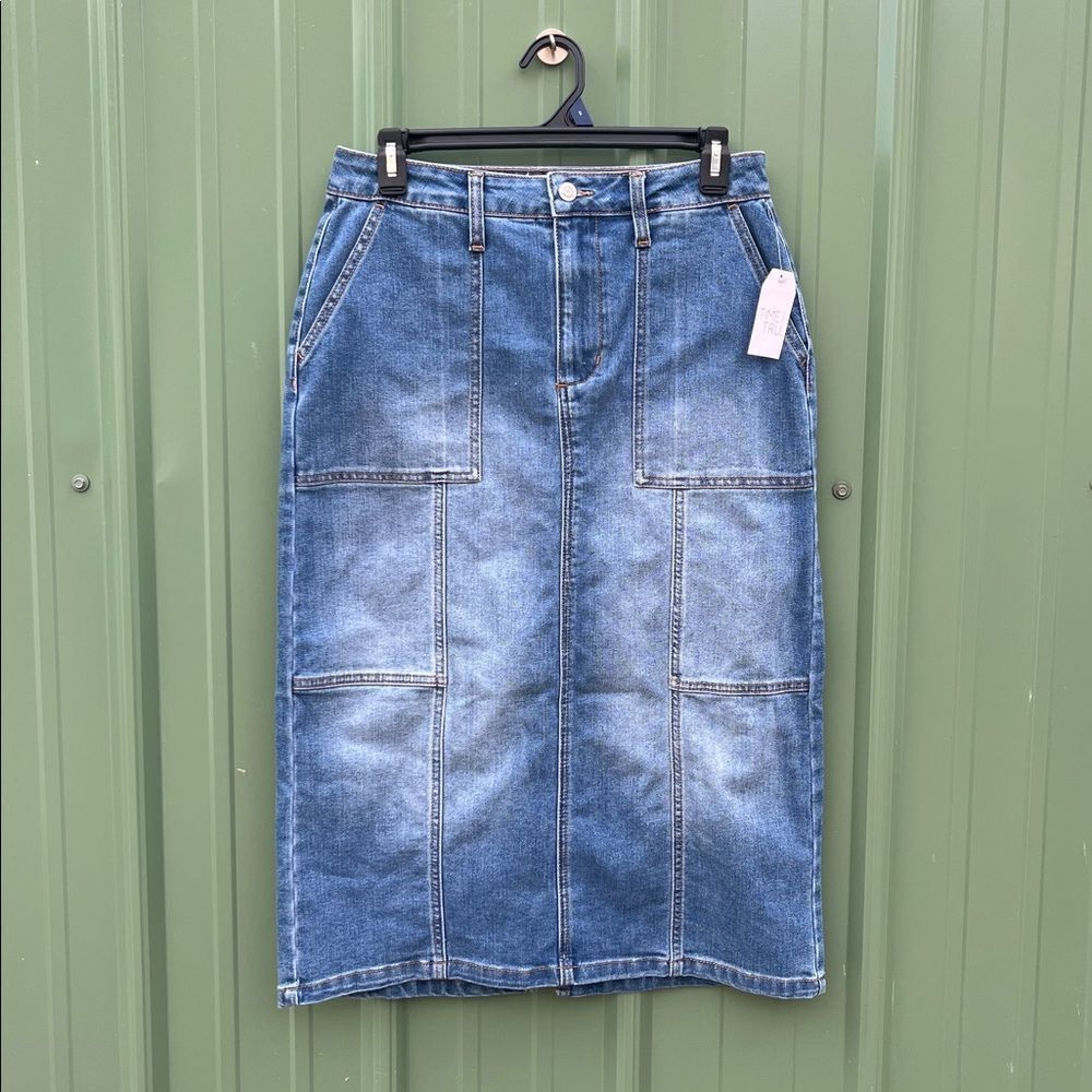 Women's Denim Midi Utility Skirt Skirt Size 2